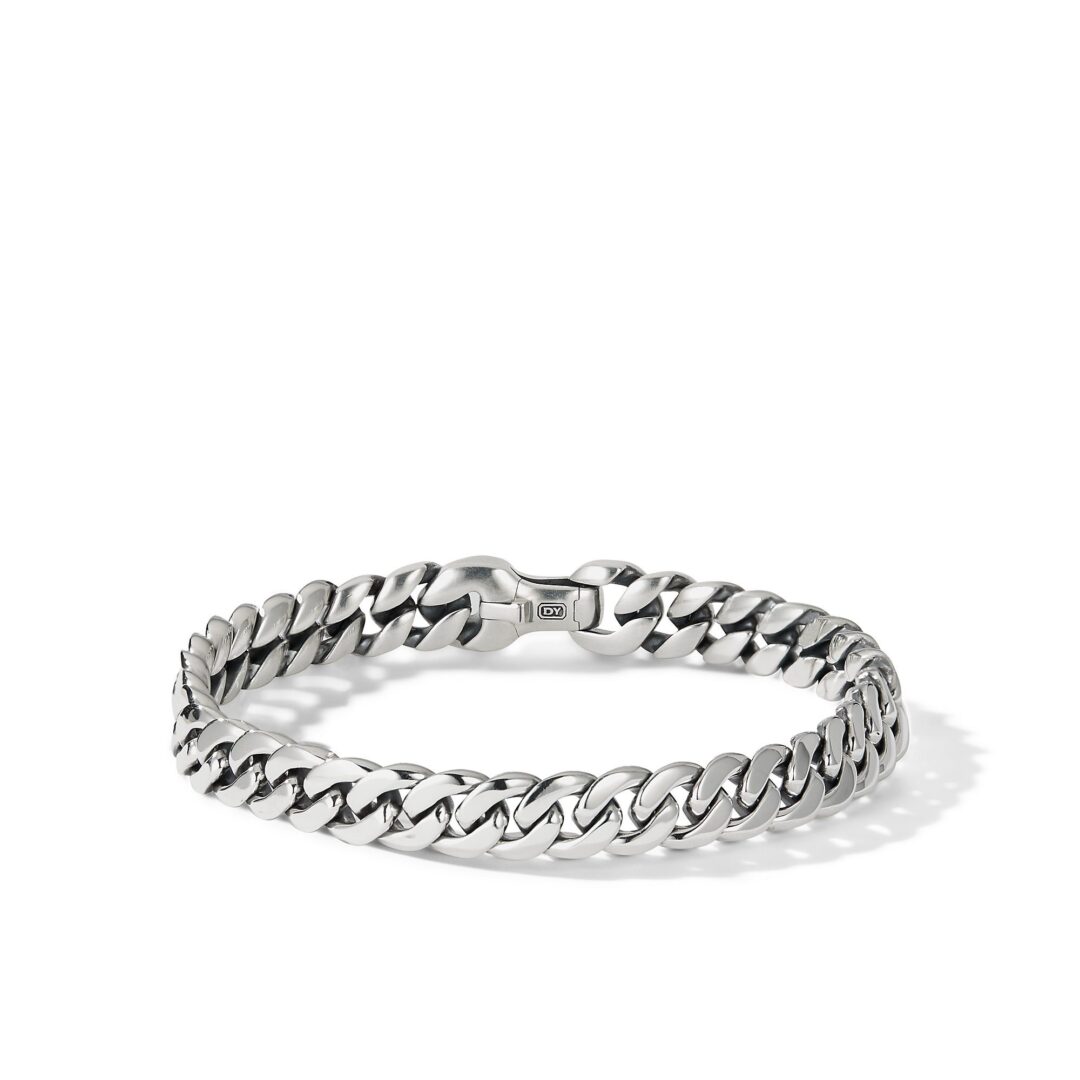 Deco Chain Link Bracelet in Sterling Silver, 6.5mm