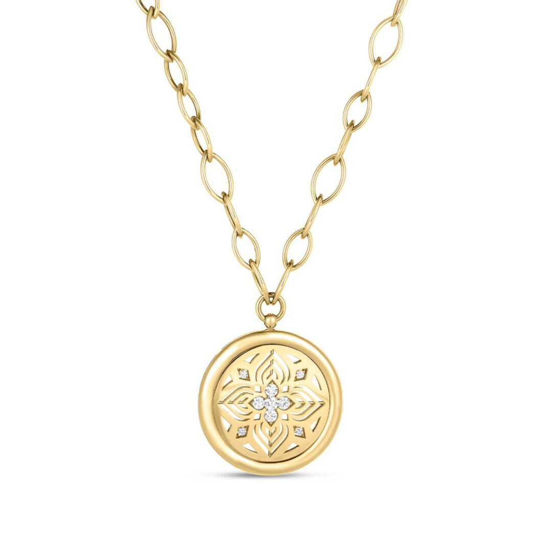 Arabesque Flower Medallion Necklace