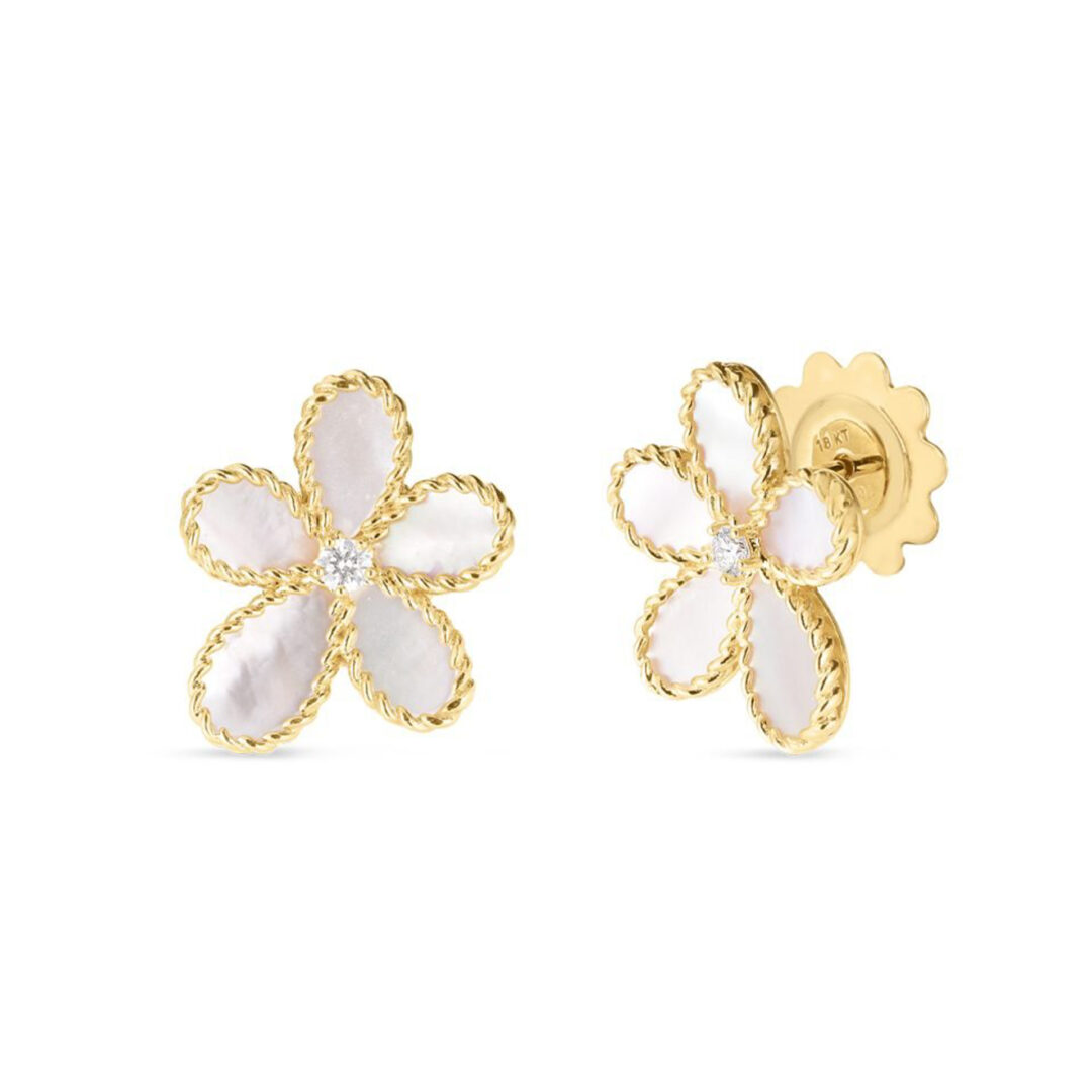 MOTHER-OF-PEARL FLOWER STUDS