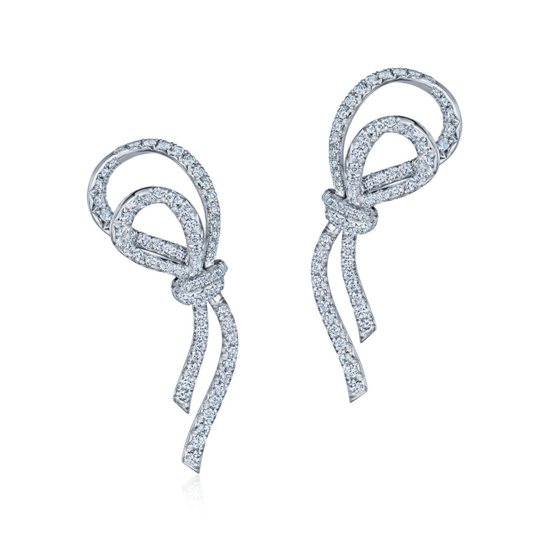 Ribbon DIAMOND Earrings