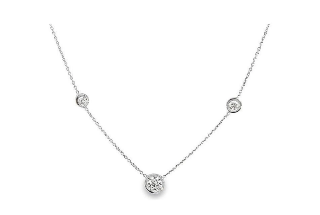 3-STATION DIAMOND NECKLACE