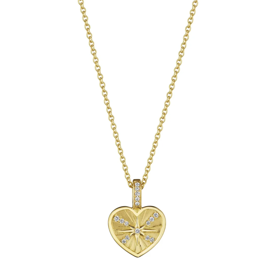 Petite Penny Heart Starburst Necklace