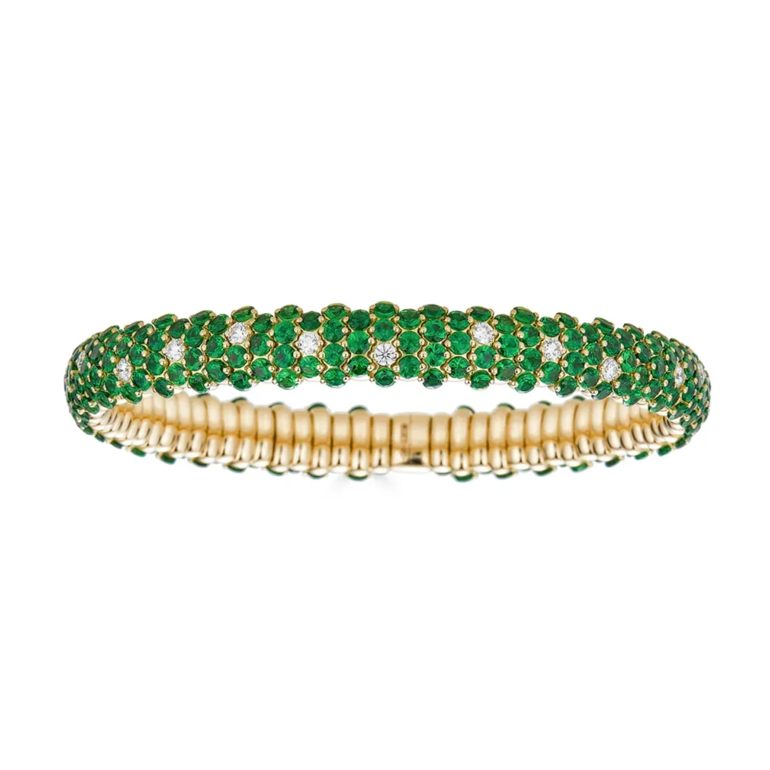 Tsavorite Domed Stretch Bracelet